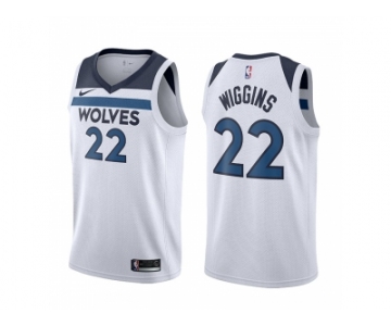 Nike NBA Minnesota Timberwolves #22 Andrew Wiggins Jersey 2017 18 New Season Wine White Jersey