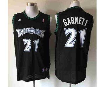nba minnesota timberwolves #21 garnett black[revolution 30 swingman]