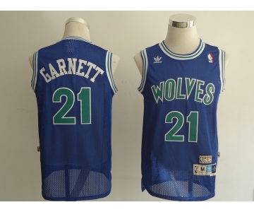 nba minnesota timberwolves #21 garnett blue-1
