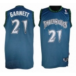 nba minnesota timberwolves #21 garnett blue