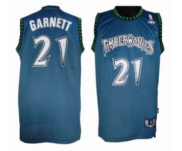 nba minnesota timberwolves #21 garnett blue