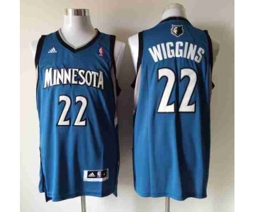 nba minnesota timberwolves #22 wiggins blue[revolution 30 swingman]