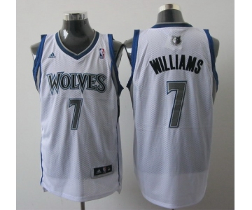 nba minnesota timberwolves #7 williams white[2011 swingman revolution 30]
