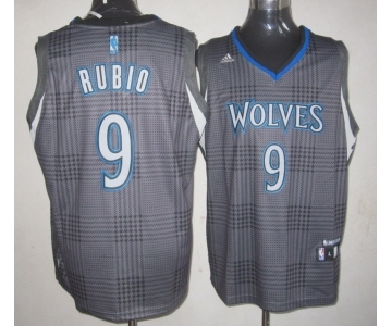 nba minnesota timberwolves #9 rubio blackgrey[2012]