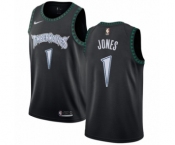 Women's Nike Minnesota Timberwolves #1 Tyus Jones Swingman Black Hardwood Classics Jersey
