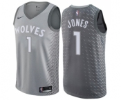 Women's Nike Minnesota Timberwolves #1 Tyus Jones Swingman Gray NBA Jersey - City Edition