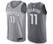 Women's Nike Minnesota Timberwolves #11 Jamal Crawford Swingman Gray NBA Jersey - City Edition