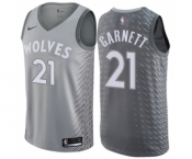 Women's Nike Minnesota Timberwolves #21 Kevin Garnett Swingman Gray NBA Jersey - City Edition