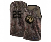 Women's Nike Minnesota Timberwolves #25 Derrick Rose Swingman Camo Realtree Collection NBA Jersey