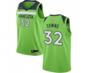 Women's Nike Minnesota Timberwolves #32 Karl-Anthony Towns Swingman Green NBA Jersey Statement Edition
