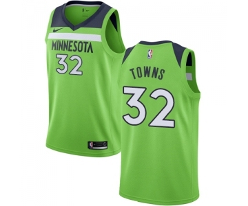 Women's Nike Minnesota Timberwolves #32 Karl-Anthony Towns Swingman Green NBA Jersey Statement Edition
