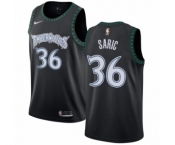 Women's Nike Minnesota Timberwolves #36 Dario Saric Swingman Black Hardwood Classics Jersey