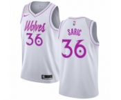 Women's Nike Minnesota Timberwolves #36 Dario Saric White Swingman Jersey - Earned Edition