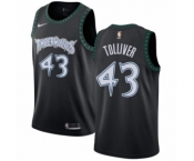 Women's Nike Minnesota Timberwolves #43 Anthony Tolliver Swingman Black Hardwood Classics Jersey