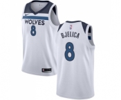 Women's Nike Minnesota Timberwolves #8 Nemanja Bjelica Swingman White NBA Jersey - Association Edition