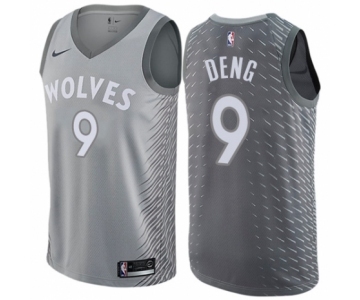 Women's Nike Minnesota Timberwolves #9 Luol Deng Swingman Gray NBA Jersey - City Edition