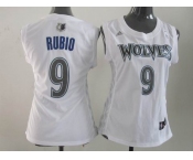 women nba jerseys minnesota timberwolves #9 rubio white