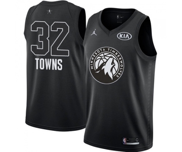Youth Nike Jordan Minnesota Timberwolves #32 Karl-Anthony Towns Swingman Black 2018 All-Star Game NBA Jersey