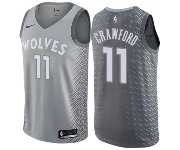 Youth Nike Minnesota Timberwolves #11 Jamal Crawford Swingman Gray NBA Jersey - City Edition