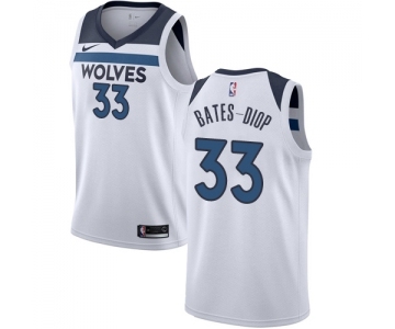 Youth Nike Minnesota Timberwolves #33 Keita Bates-Diop Swingman White NBA Jersey - Association Edition