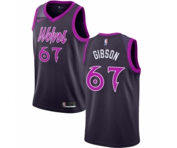 Youth Nike Minnesota Timberwolves #67 Taj Gibson Swingman Purple NBA Jersey - City Edition