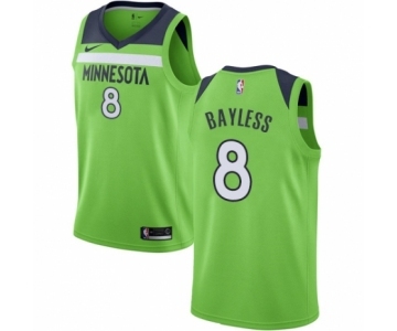 Youth Nike Minnesota Timberwolves #8 Jerryd Bayless Swingman Green NBA Jersey Statement Edition
