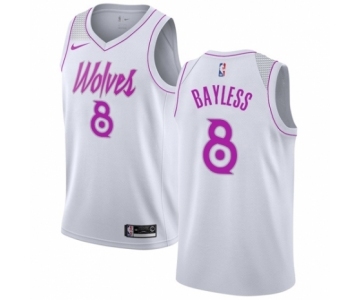 Youth Nike Minnesota Timberwolves #8 Jerryd Bayless White Swingman Jersey - Earned Edition