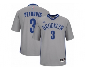 Men Adidas Brooklyn Nets #3 Drazen Petrovic Authentic Gray Alternate NBA Jersey