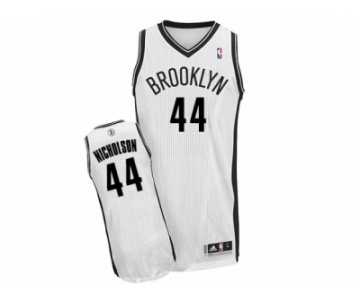 Men's Adidas Brooklyn Nets #44 Andrew Nicholson Authentic White Home NBA Jersey