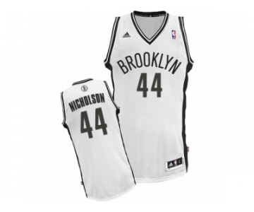 Men's Adidas Brooklyn Nets #44 Andrew Nicholson Swingman White Home NBA Jersey