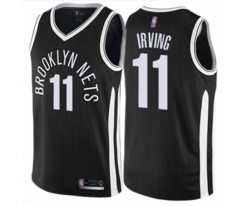 Men's Brooklyn Nets #11 Kyrie Irving Authentic Black Basketball Jersey - City Edition