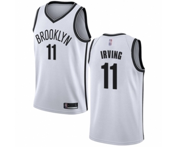 Men's Brooklyn Nets #11 Kyrie Irving Authentic White Basketball Jersey - Association Edition