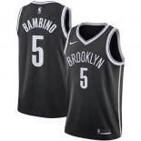 Men's Brooklyn Nets #5 Bambino Black Icon Edition Stitched Basketball Jersey