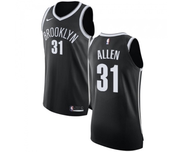 Men's Nike Brooklyn Nets #31 Jarrett Allen Authentic Black Road NBA Jersey - Icon Edition