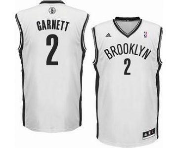 nba brooklyn nets #2 garnett white[revolution 30 swingman]