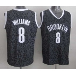 nba brooklyn nets #8 williams black leopard print[2014 new]