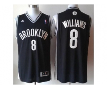nba new jersey nets #8 deron williams black white[revolution 30 swingman]