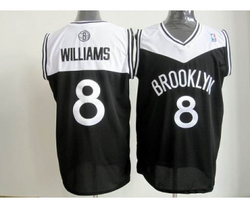 nba new jersey nets #8 williams white-black