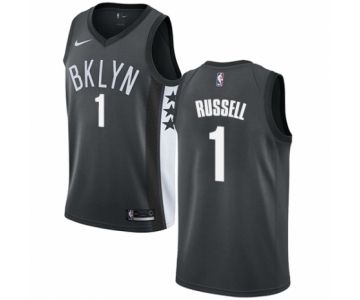Women's Nike Brooklyn Nets #1 D'Angelo Russell Authentic Gray NBA Jersey Statement Edition