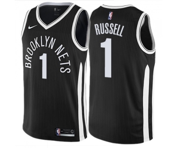 Women's Nike Brooklyn Nets #1 D'Angelo Russell Swingman Black NBA Jersey - City Edition