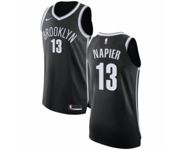 Women's Nike Brooklyn Nets #13 Shabazz Napier Authentic Black NBA Jersey - Icon Edition