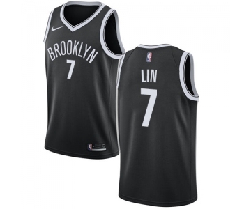 Women's Nike Brooklyn Nets #7 Jeremy Lin Swingman Black Road NBA Jersey - Icon Edition