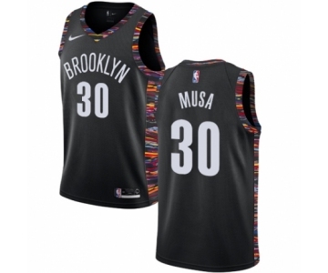 Youth Nike Brooklyn Nets #30 Dzanan Musa Swingman Black NBA Jersey - 2018-19 City Edition