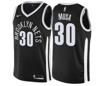Youth Nike Brooklyn Nets #30 Dzanan Musa Swingman Black NBA Jersey - City Edition