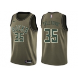 Men Nike Milwaukee Bucks #35 Mirza Teletovic Green Salute to Service NBA Swingman Jersey