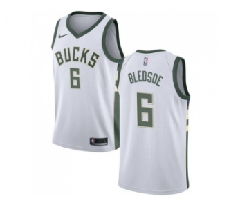 Men Nike Milwaukee Bucks #6 Eric Bledsoe White NBA Swingman Association Edition Jersey