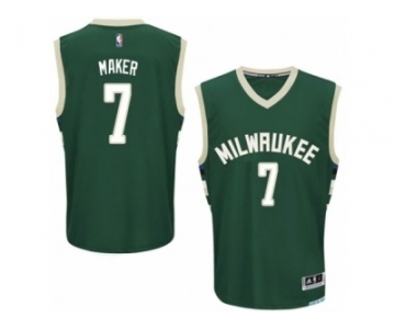 Men's Adidas Milwaukee Bucks #7 Thon Maker Authentic Green Road NBA Jersey
