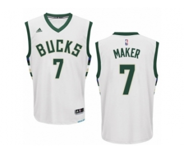Men's Adidas Milwaukee Bucks #7 Thon Maker Authentic White Home NBA Jersey