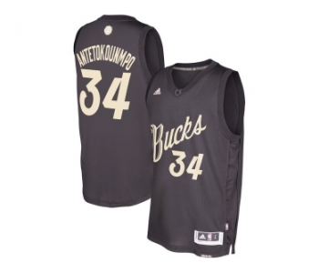 Men's Milwaukee Bucks #34 Giannis Antetokounmpo Black 2016 Christmas Day NBA Swingman Jersey