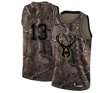 Men's Nike Milwaukee Bucks #13 Malcolm Brogdon Swingman Camo Realtree Collection NBA Jersey